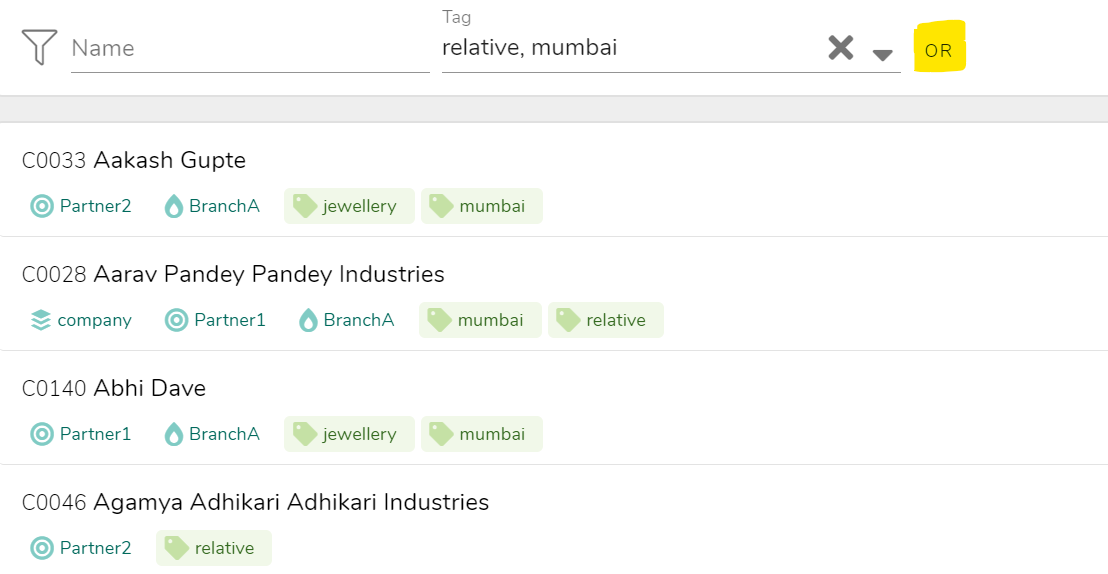 Client List Filter