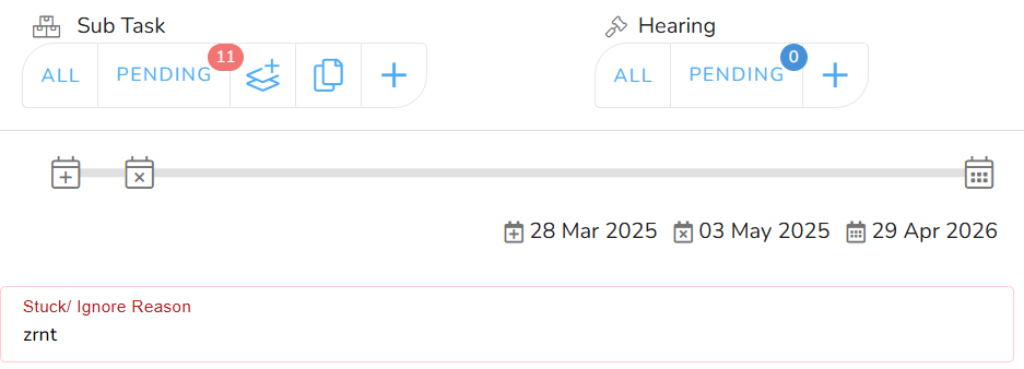 Sub Task Management View